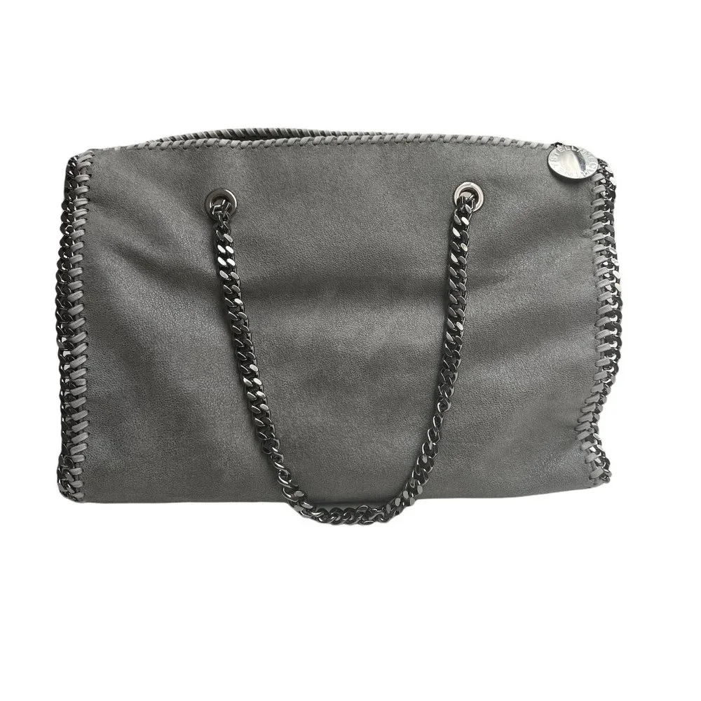 Stella McCartney Grey Vegan Suede Tote - Picture 1 of 11